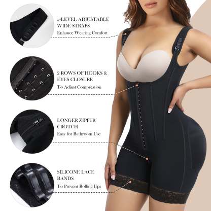  Fajas Colombianas Moldeadoras Shapewear Tummy Control Body Shaper Postpartum Butt Lift Compression Garment with Steel Bones