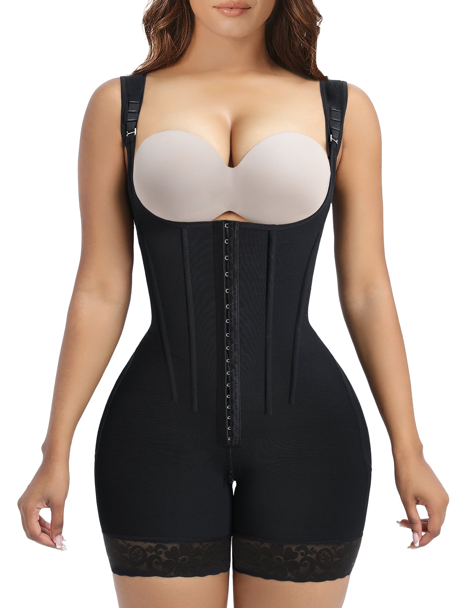  Fajas Colombianas Moldeadoras Shapewear Tummy Control Body Shaper Postpartum Butt Lift Compression Garment with Steel Bones