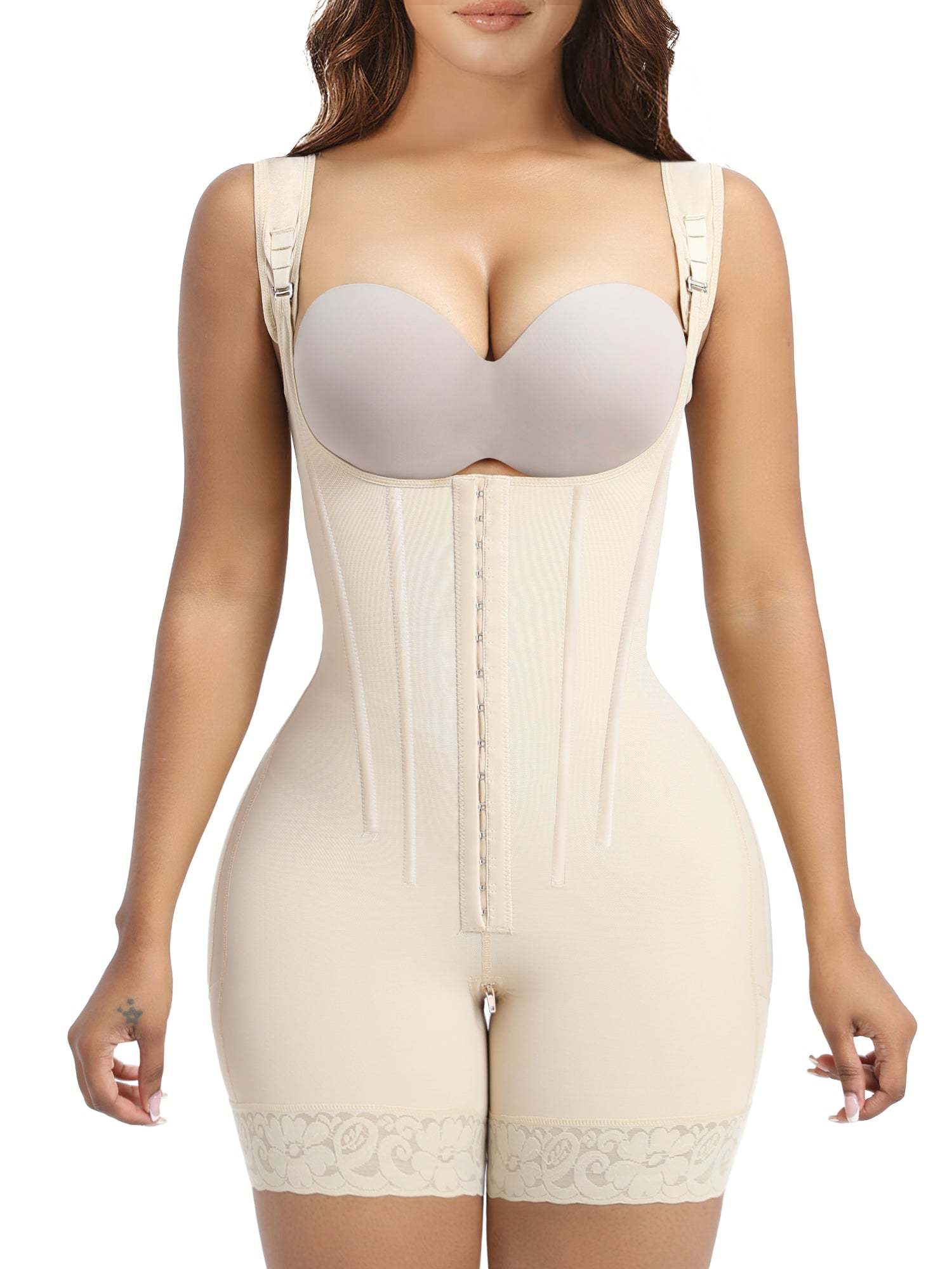  Fajas Colombianas Moldeadoras Shapewear Tummy Control Body Shaper Postpartum Butt Lift Compression Garment with Steel Bones