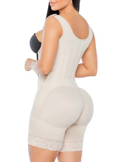  Fajas Colombianas Postpartum Shapewear for Women Tummy Control Butt Lifter Body Shaper with Zipper and Hooks