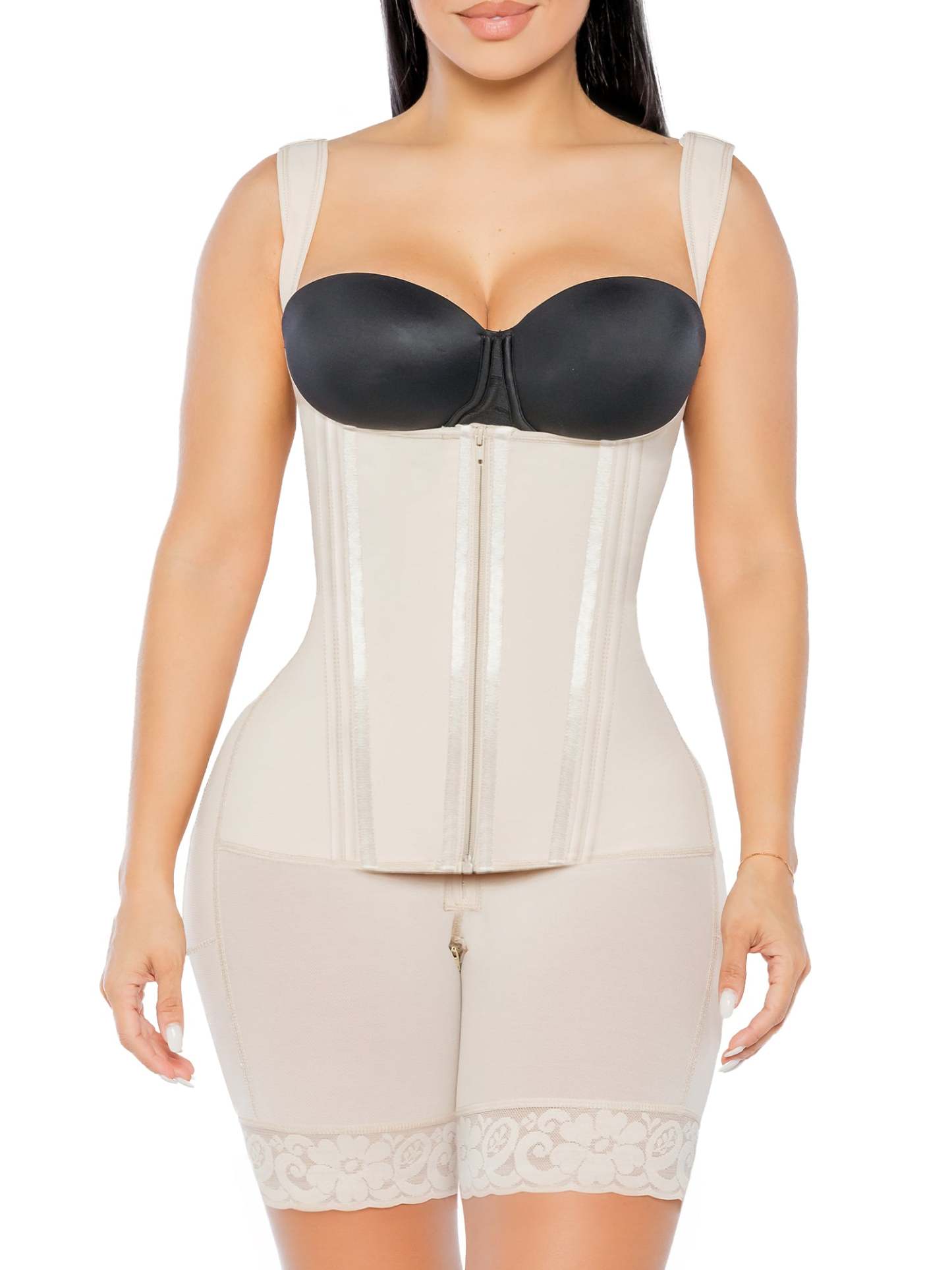  Fajas Colombianas Postpartum Shapewear for Women Tummy Control Butt Lifter Body Shaper with Zipper and Hooks