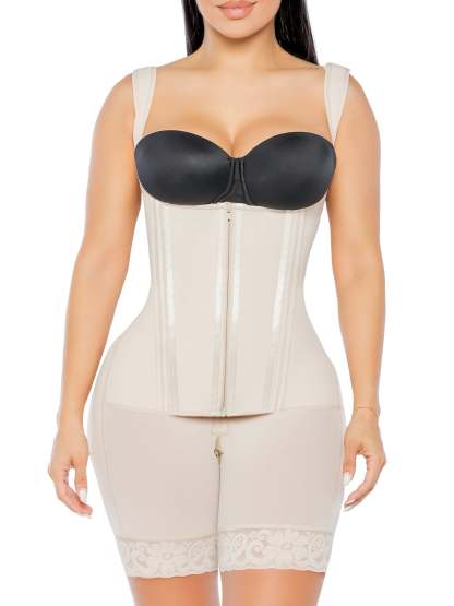  Fajas Colombianas Postpartum Shapewear for Women Tummy Control Butt Lifter Body Shaper with Zipper and Hooks
