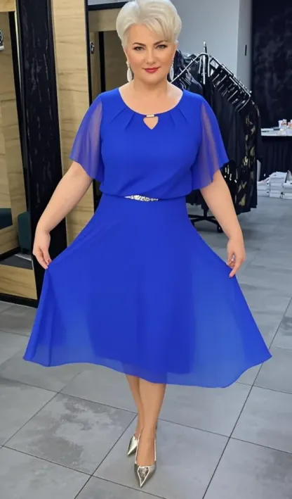 Abito elegante con doppia balza