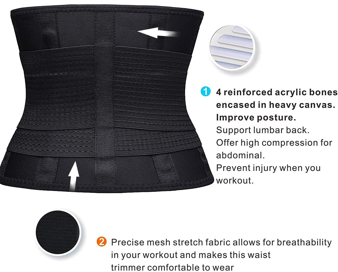  Waist Trainer Belt Waist Cincher Trimmer