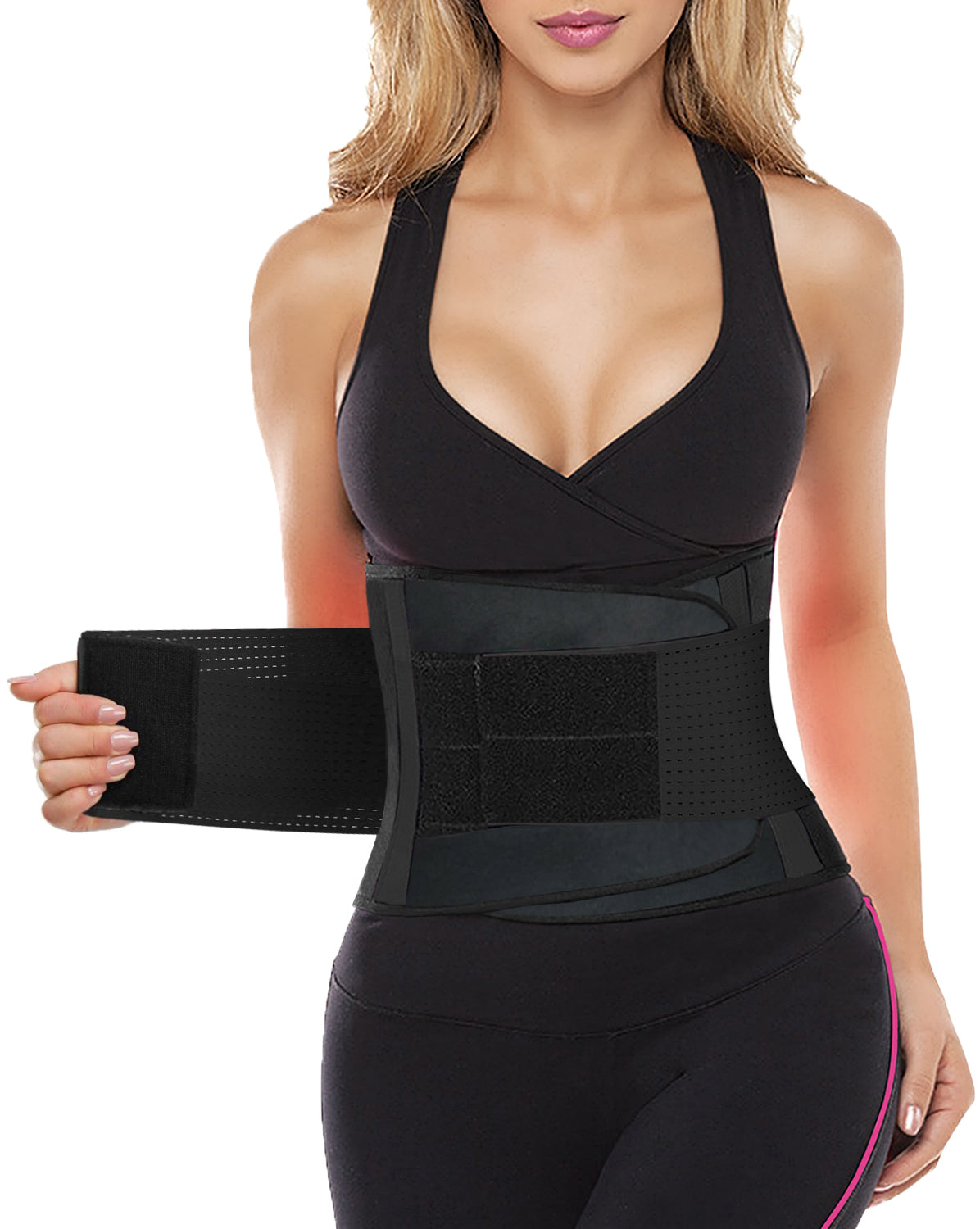  Waist Trainer Belt for Women - Waist Trimmer Weight Loss Ab Belt Sport Workout Back Support Girdle Belt (Updated)