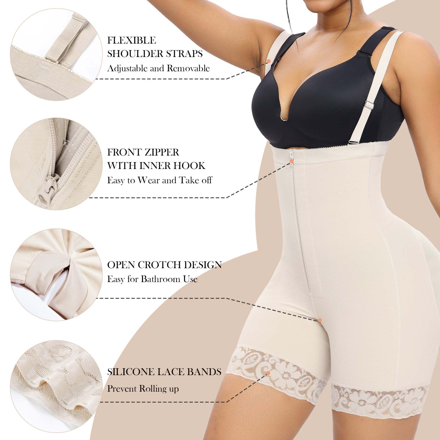  Fajas Colombianas Shapewear for Women Tummy Control Butt Lifter Faja Body Shaper