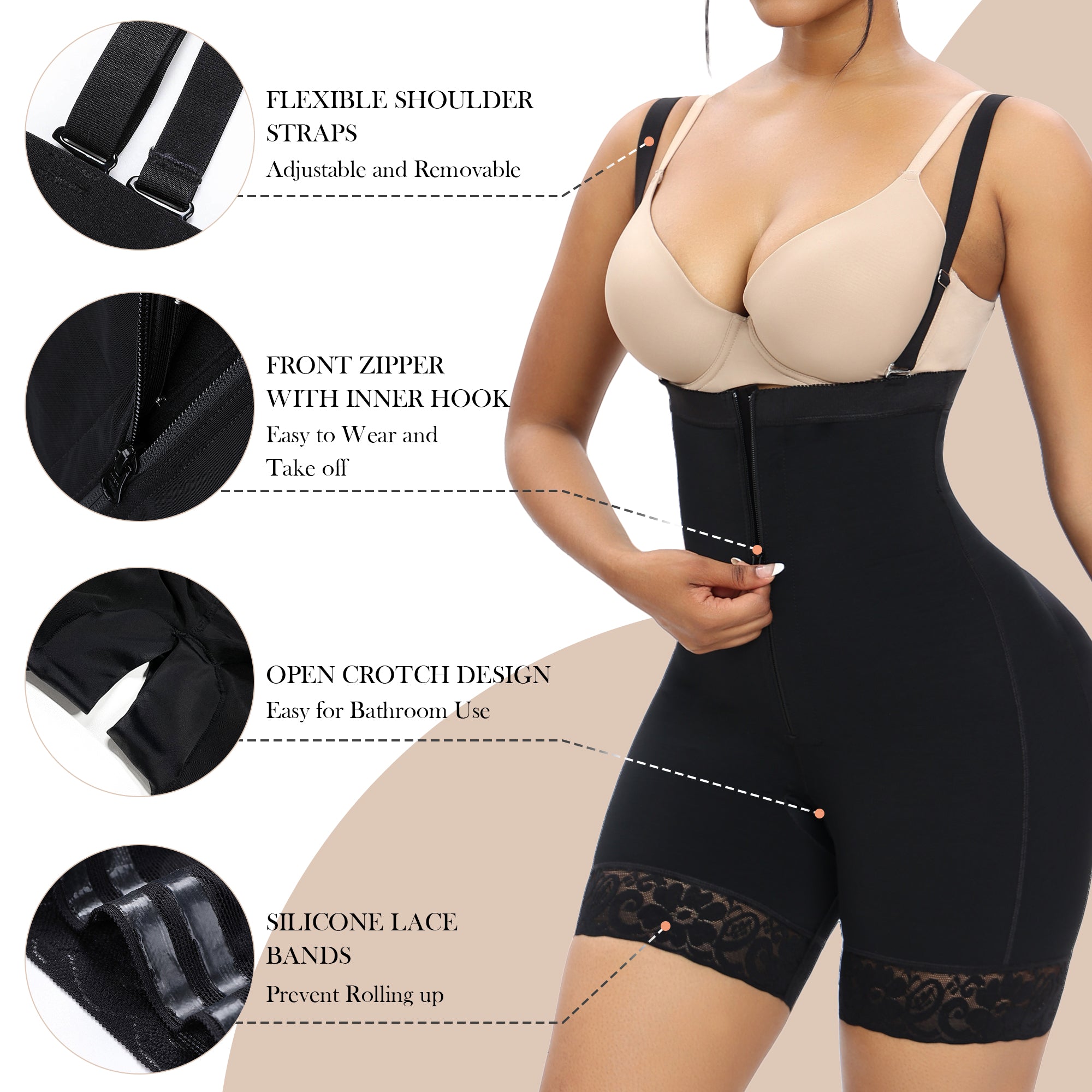  Fajas Colombianas Shapewear for Women Tummy Control Butt Lifter Faja Body Shaper