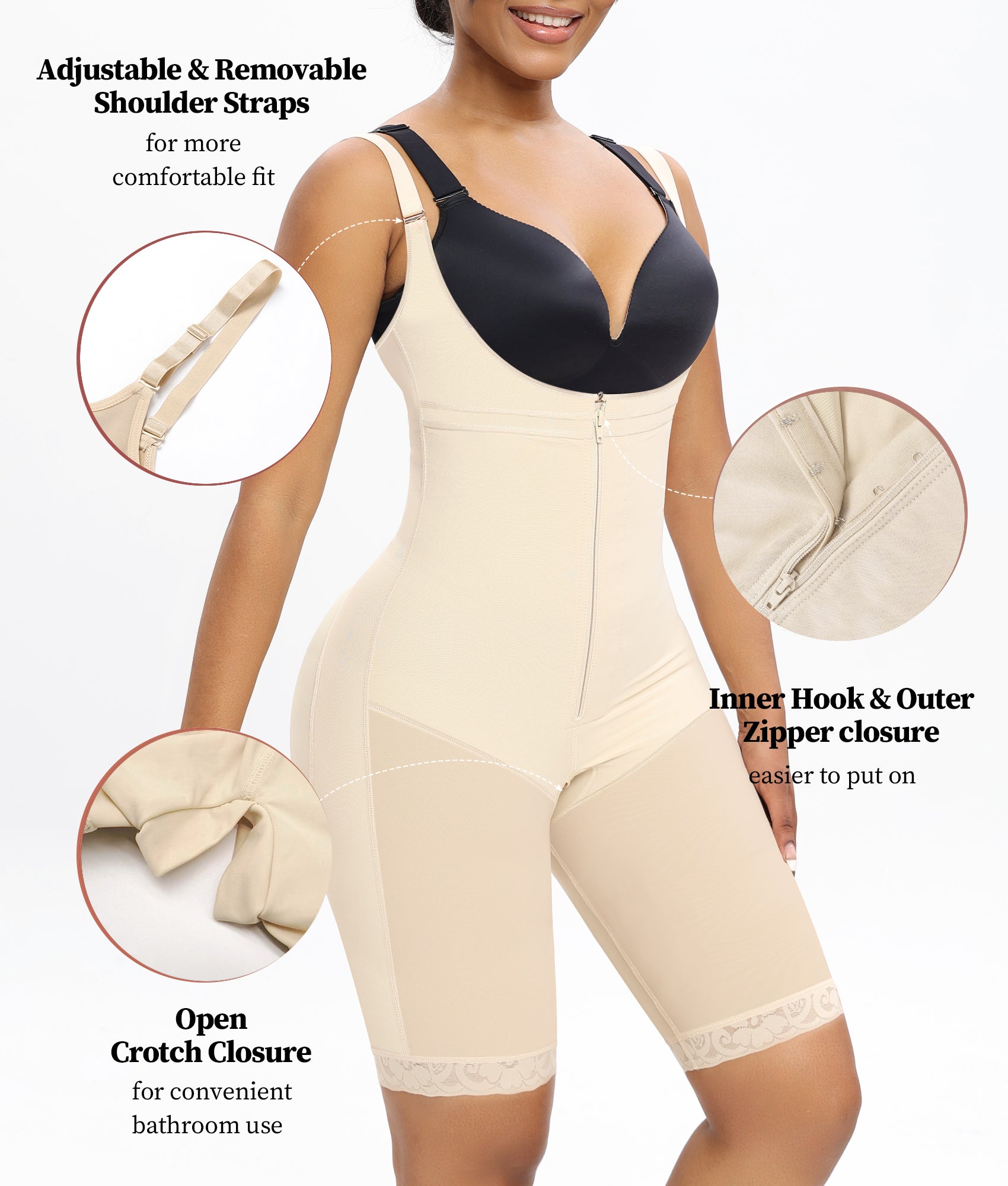  Fajas Colombianas Moldeadoras Shapewear Tummy Control High Waisted Shorts Butt Lifting Faja Body Shaper Bodysuits