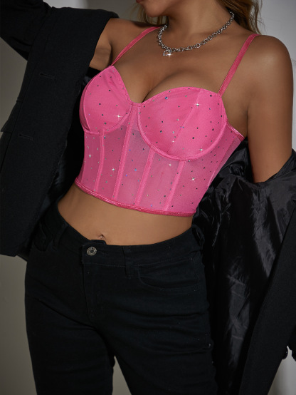 Gilet sottile con anello in acciaio a spina di pesce