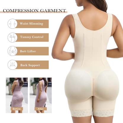  Fajas Colombianas Moldeadoras Shapewear Tummy Control Body Shaper Postpartum Butt Lift Compression Garment with Steel Bones