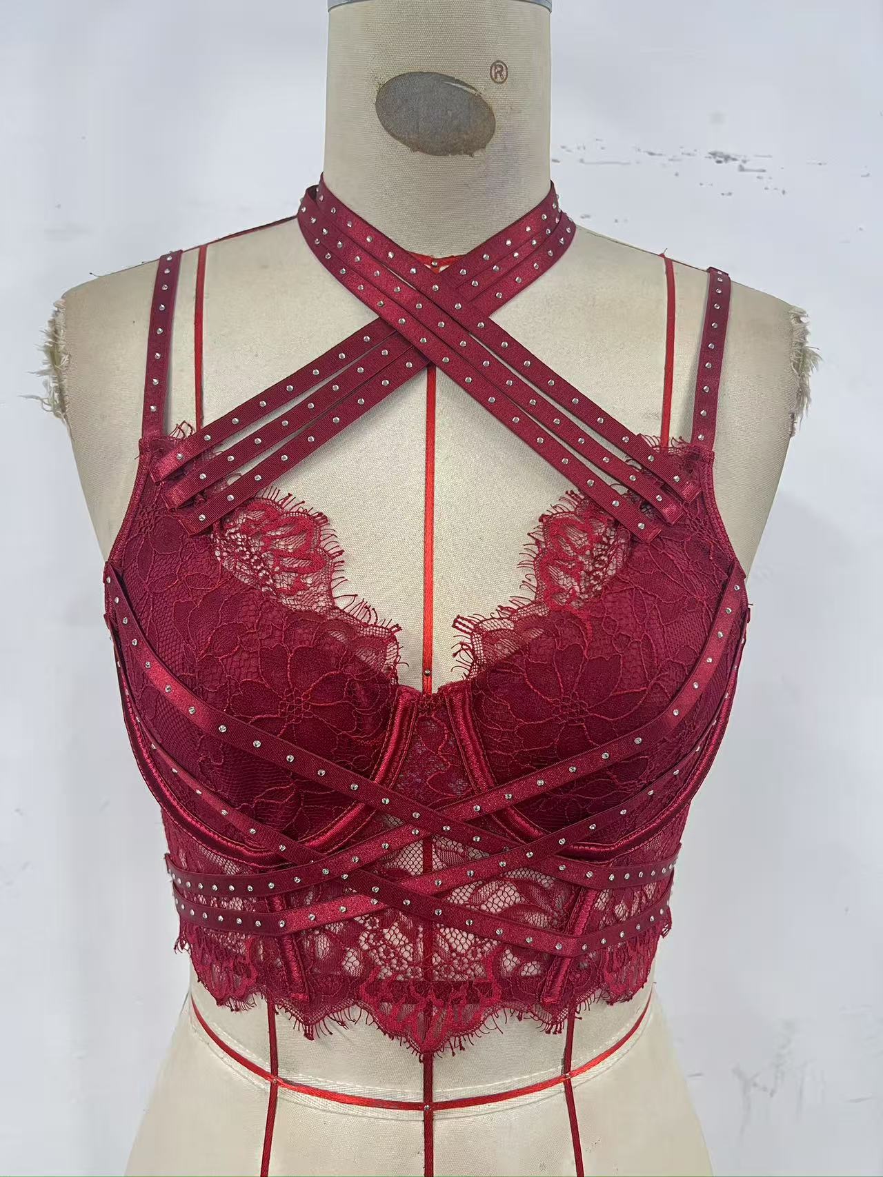 Gilet con bordo in pizzo