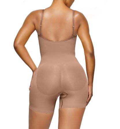  Bodysuit for Women Tummy Control Shapewear Open Bust Mid-Thigh Sculpting Body Shaper