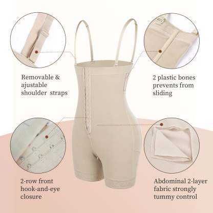  Fajas Colombianas Shapewear for Women Tummy Control Body Shaper Butt Lifter with Zipper Crotch