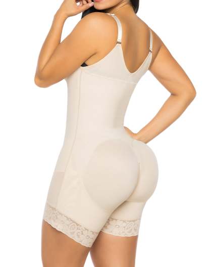  Fajas Colombianas Shapewear for Women Tummy Control Post Surgery Compression Garment with Zipper Crotch