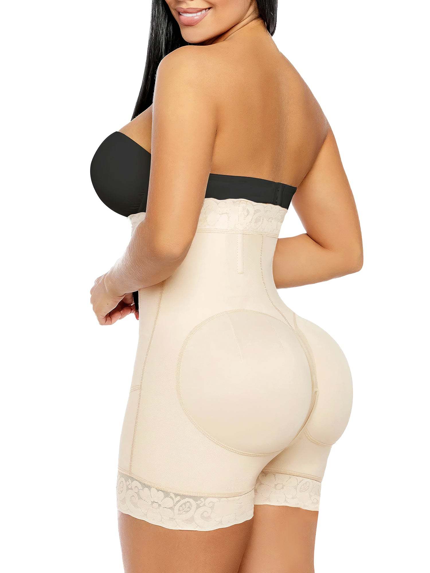  Tummy Control Shapewear for Women Fajas Colombianas Body Shaper Shorts with Zipper Crotch