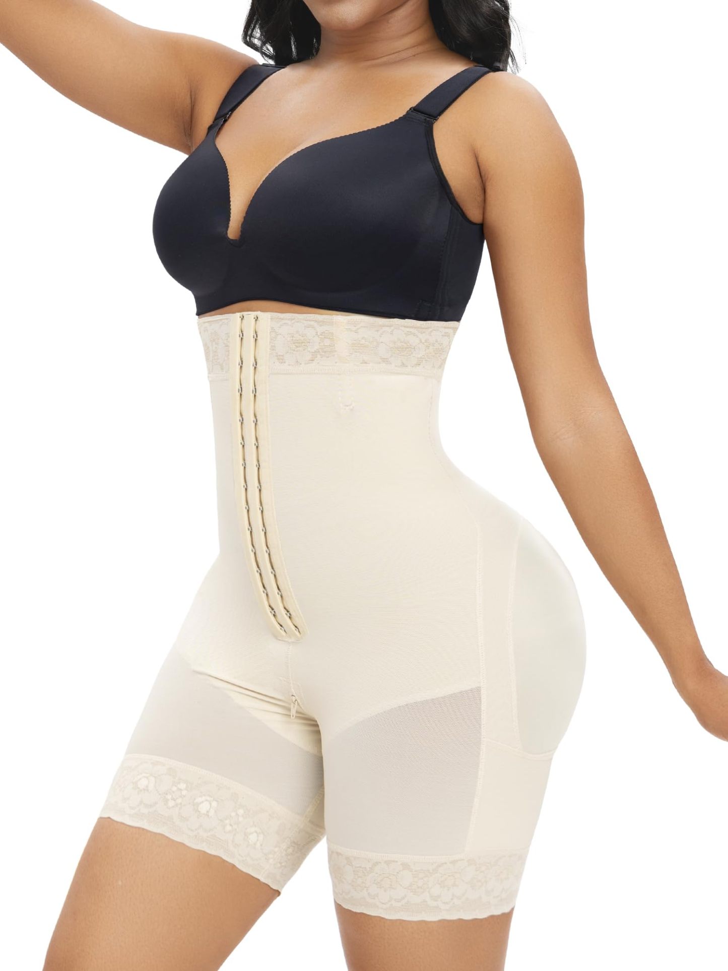  Tummy Control Shapewear for Women Fajas Colombianas Body Shaper Shorts with Zipper Crotch