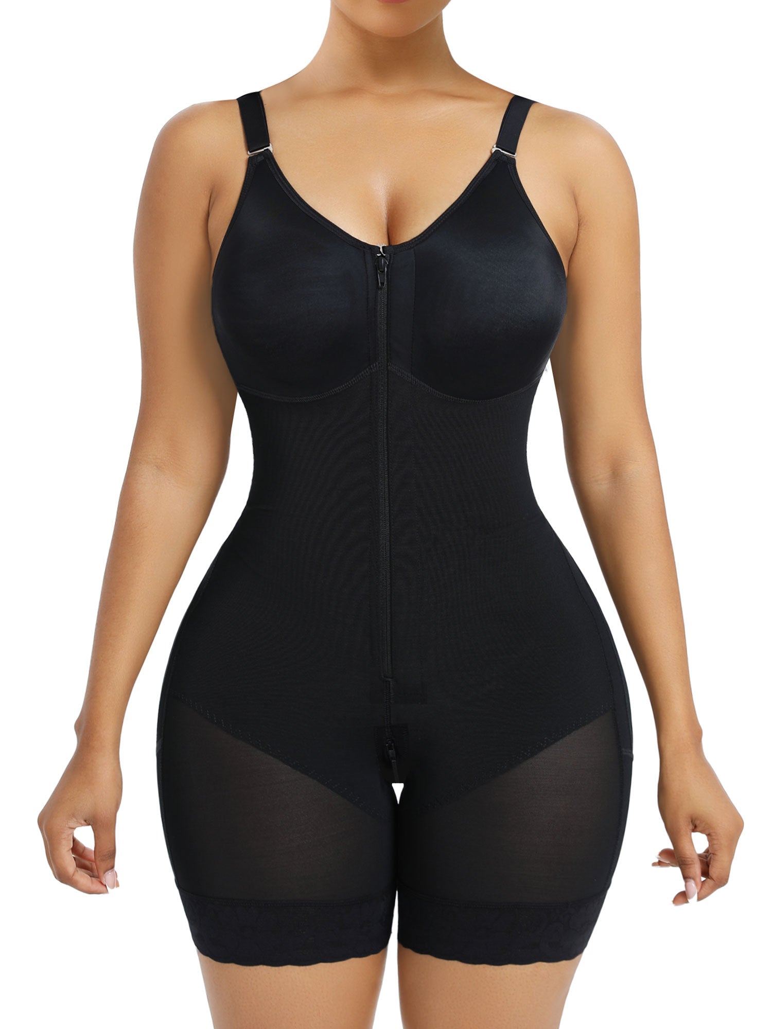  Fajas Colombianas Postpartum Shapewear for Women Tummy Control Butt Lifter Body Shaper with Zipper Crotch