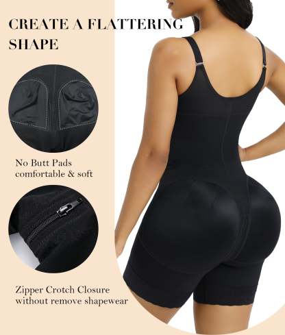  Fajas Colombianas Postpartum Shapewear for Women Tummy Control Butt Lifter Body Shaper with Zipper Crotch