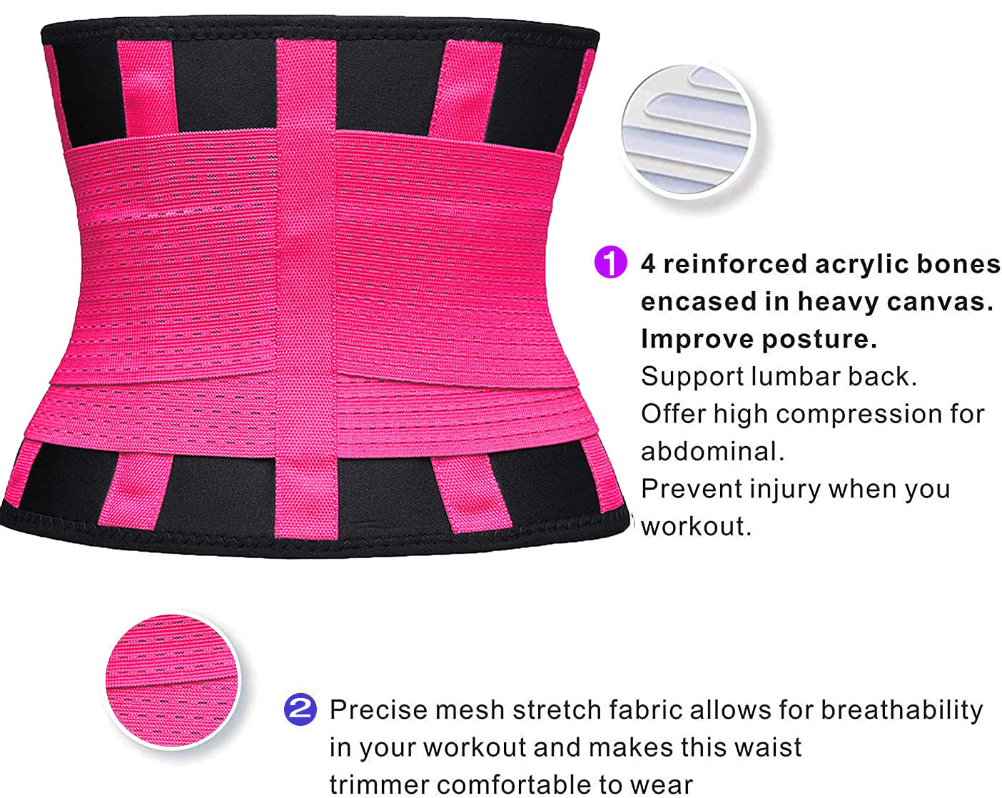  Waist Trainer Belt Waist Cincher Trimmer