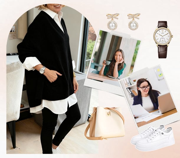 Maglione elegante da donna con colletto alla camiciera