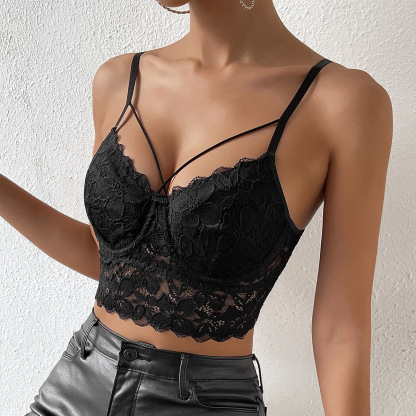 Canotta modellante in pizzo