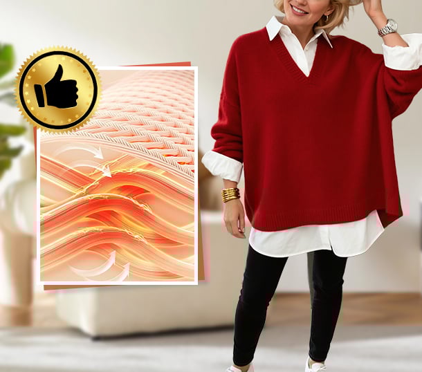 Maglione elegante da donna con colletto alla camiciera