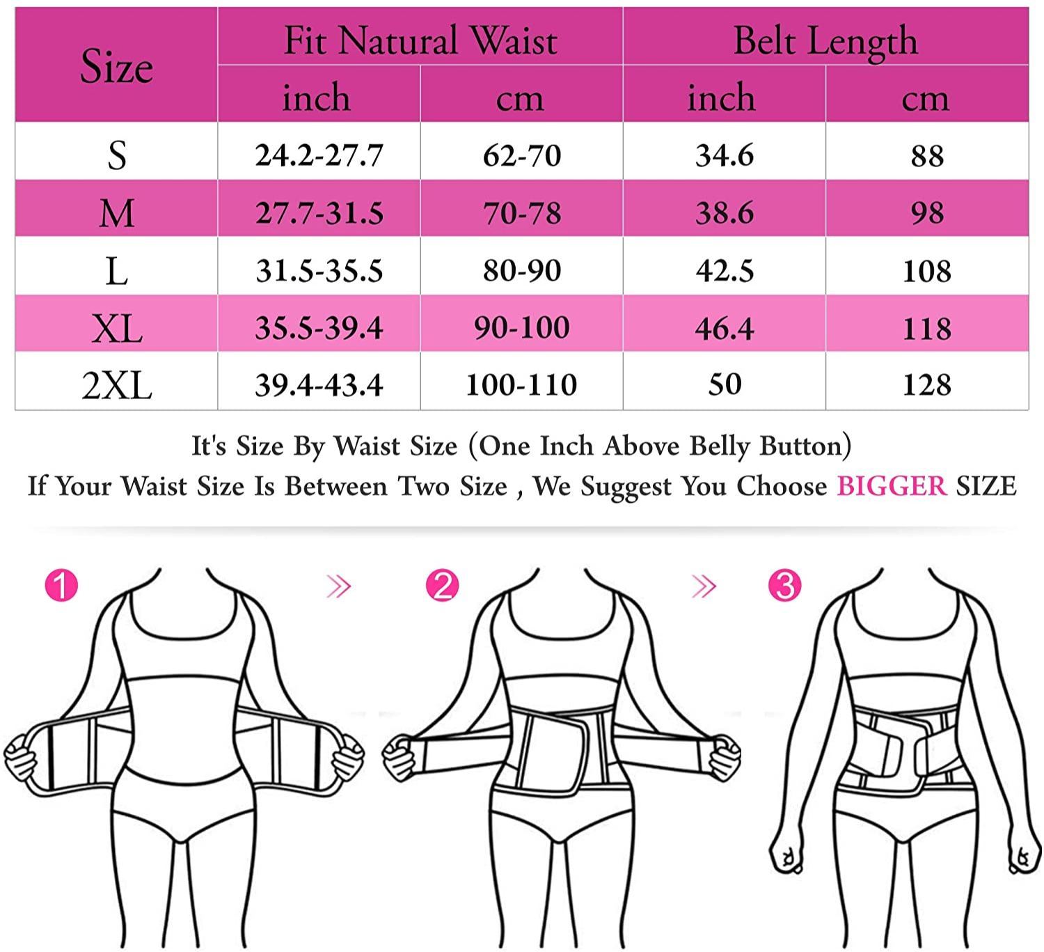  Waist Trainer Belt for Women - Waist Trimmer Weight Loss Ab Belt Sport Workout Back Support Girdle Belt (Updated)