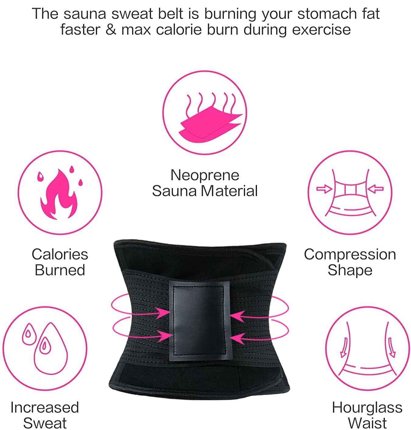  Waist Trainer Belt for Women - Waist Trimmer Weight Loss Ab Belt Sport Workout Back Support Girdle Belt (Updated)