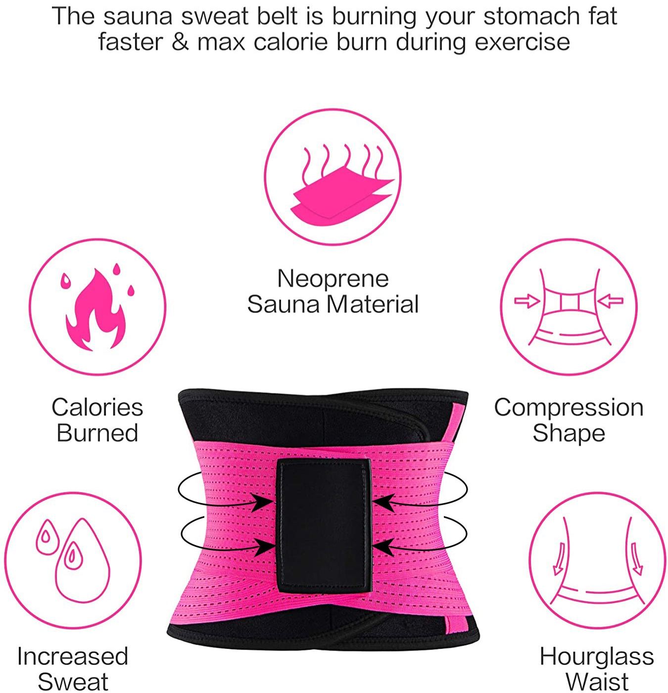  Waist Trainer Belt for Women - Waist Trimmer Weight Loss Ab Belt Sport Workout Back Support Girdle Belt (Updated)