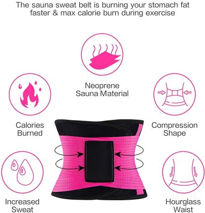  Waist Trainer Belt for Women - Waist Trimmer Weight Loss Ab Belt Sport Workout Back Support Girdle Belt (Updated)