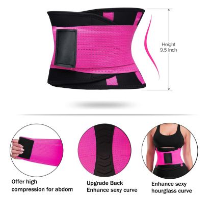  Waist Trainer Belt for Women - Waist Trimmer Weight Loss Ab Belt Sport Workout Back Support Girdle Belt (Updated)