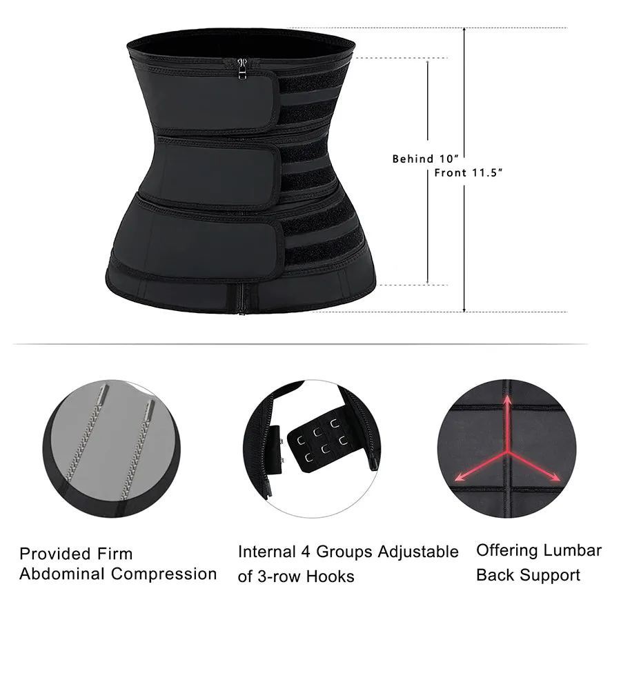 Corsetto modellante per la perdita di peso con tre cinture in vita
