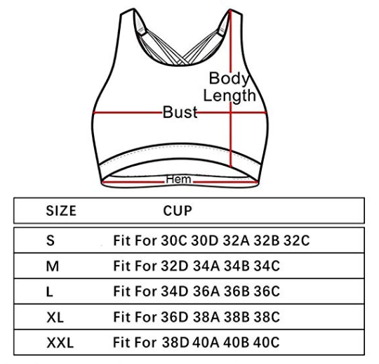  Sports Bras for Women - Strappy Sports Bra Padded for Yoga, Running, Fitness - Athletic Gym Tops