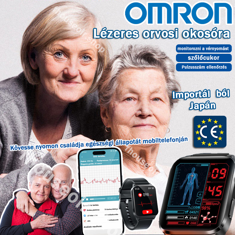 🔥 OMRON[Lézerterápia] Nagy pontosságú, nem invazív orvosi vércukormérő okosóra🏥