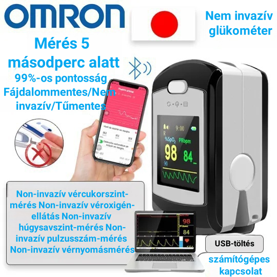 💖 Omron fájdalommentes, nem invazív vércukormérő 💕