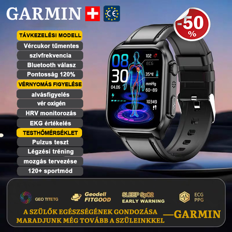 Garmin [orvosi óra], figyelje a vérnyomást/glükóz/pulzusmérő