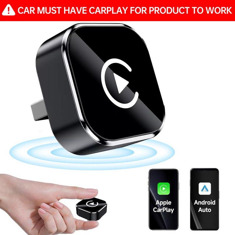 2026-os vezeték nélküli CarPlay adapter iPhone-hoz/Androidhoz – gyors csatlakozás, késleltetésmentes működés, kihangosított hívások, vezeték nélküli adapter és CarPlay-kulcs (dongle)