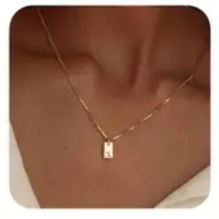 🎁2024 dögös modell nagy árcsökkentés🌟14K arany Erzsébet betűs nyaklánc💫