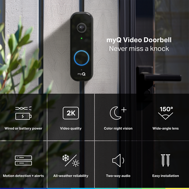 myQ Video Doorbell 2K vide&oacute;csengő