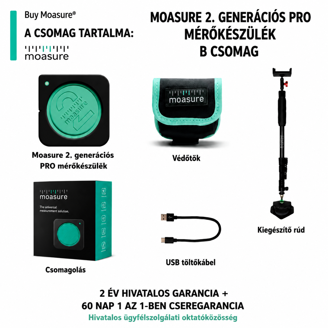 MoasureONE intelligens vonalzó mérőeszköz