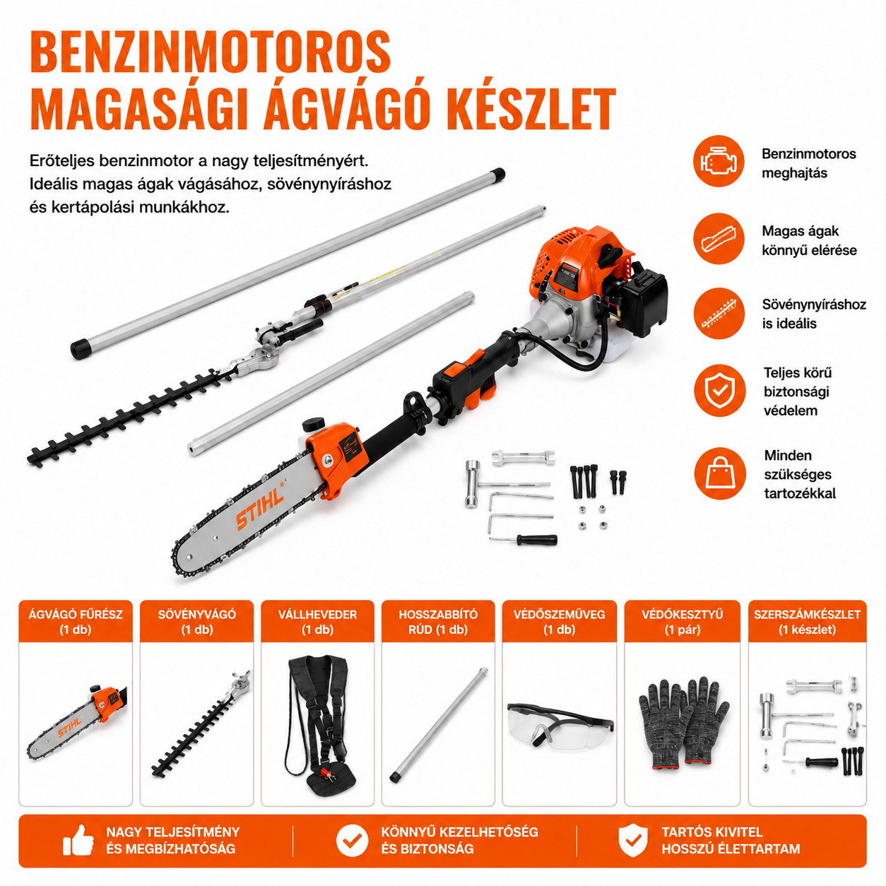 STIHL 6 az 1-ben multifunkciós metszőszerszám