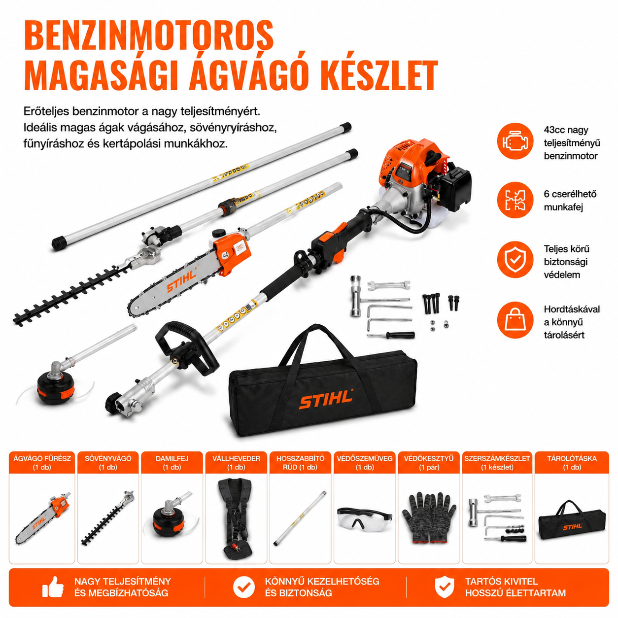 STIHL 6 az 1-ben multifunkciós metszőszerszám