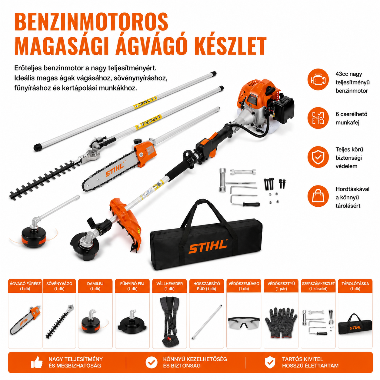 STIHL 6 az 1-ben multifunkciós metszőszerszám