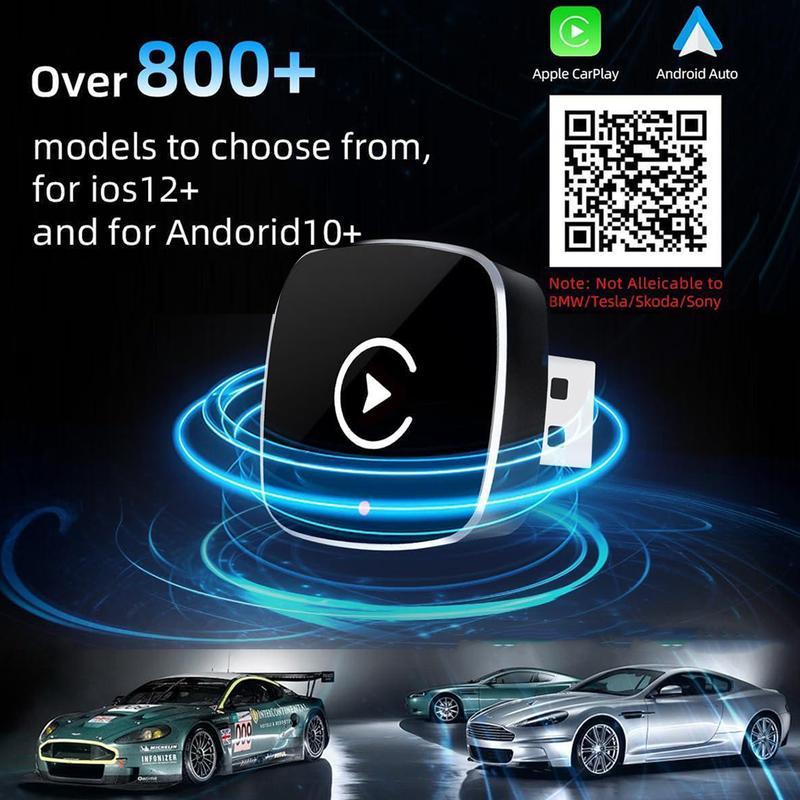 2026-os vezeték nélküli CarPlay adapter iPhone-hoz/Androidhoz – gyors csatlakozás, késleltetésmentes működés, kihangosított hívások, vezeték nélküli adapter és CarPlay-kulcs (dongle)