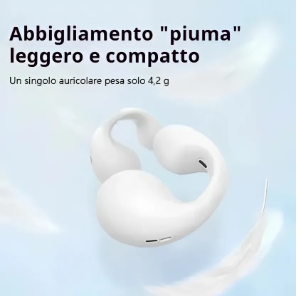 Cuffie a conduzione ossea con clip auricolare wireless