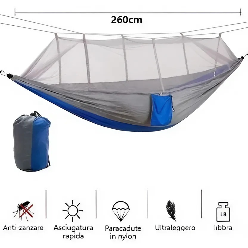 Amaca ultraleggera con zanzariera