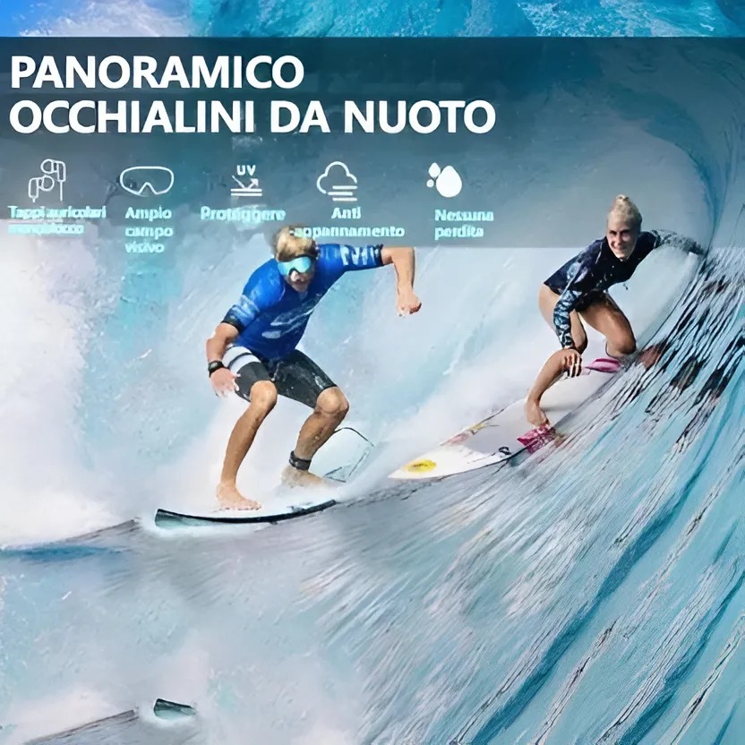 Occhiali da nuoto antiappannamento Wide View