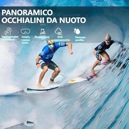 Occhiali da nuoto antiappannamento Wide View