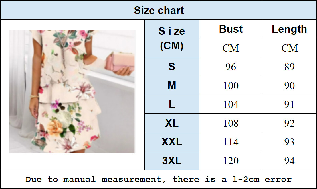 🌸 Abito a strati con stampa floreale multistrato [S-5XL]