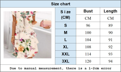 🌸 Abito a strati con stampa floreale multistrato [S-5XL]